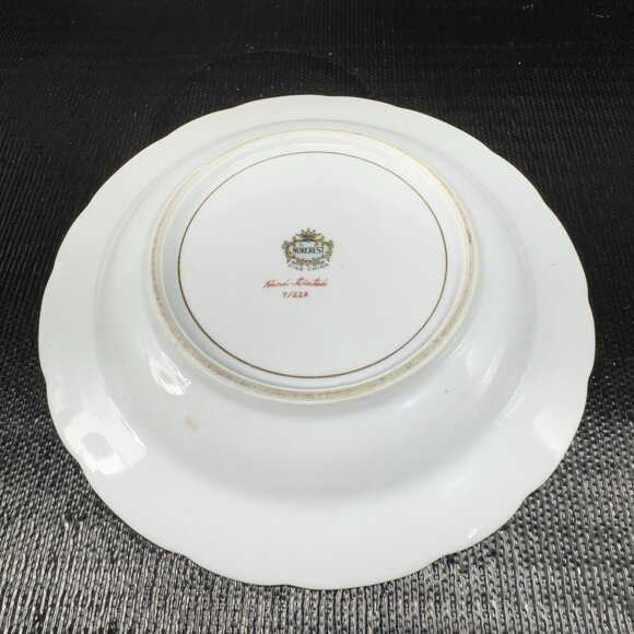 Antique Norcrest Hand Painted Ashtray Dish Plate Beautiful Scene Fine Porcelain - Picture 13 of 14